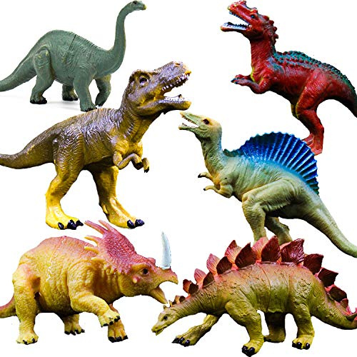 OuMuaMua Dinosaur Toys 6 Pack Large 6-7 Inch Realistic Figures Gift Set