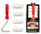 RIGO Kit Rodillos Pintura Pequeños de Espuma de 11cm con 4 Recambios Para Esmalte con Bandeja - Perfecto para Superficies Metálicas o Madera, Puertas, etc