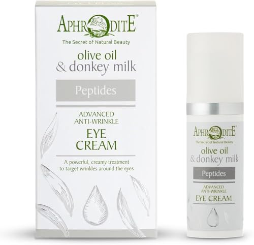 Aphrodite Anti-Falten & Anti-Pollution Augencreme. Mit Eselsmilch und Olivenöl angereicherte Augencreme zur Wiederherstellung der Ausstrahlung der Augenpartie, Eye Cream (30 ml / 1,01 fl oz)
