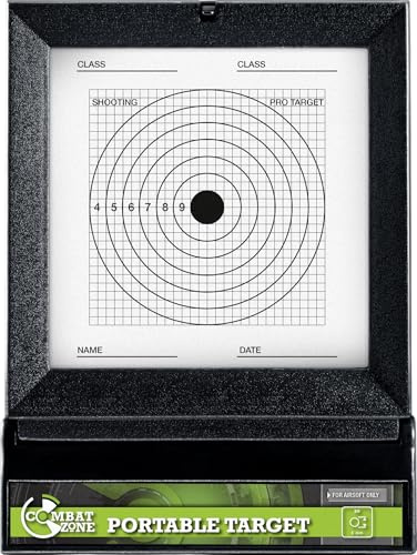 Zielscheibe für Airsoft-Waffen, mit Kugelfang, 20 Ersatzscheiben, 178 x 175 mm