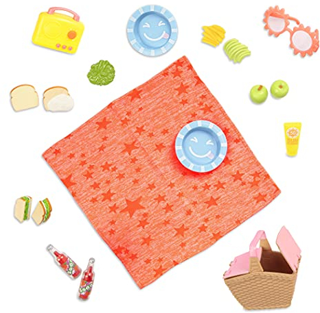 Glitter Girls - GG Picknick-Set Puppen - Picknickkorb, Retro-Radio und Spielwaren - 36 cm Puppen-Zubehör - Kinder ab 3 Jahren - Kinderspielzeug