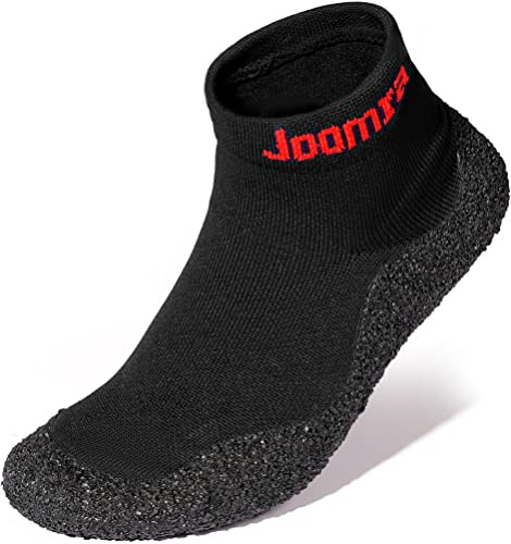 Joomra kvinnors minimalistiska spårlöpning barfotaskor, bred tålåda, noll droppe, Helt svart, 9 US Women/8 US Men