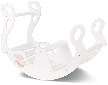 KiddyMoon Balancín Mecedora Multiuso para Niños WR-001, Blanco
