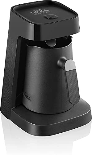 Arzum Okka OK0013-KX MINIO JET, türkische Kaffeemaschine, türkische Kaffeekanne, 400 W, 5 Tassen Kaffeekapazität, Überlaufschutz, akustisches Warnsystem-CHROM