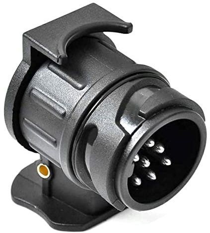 DARKGUARD Micro Adapter von Stecker 13 Polig auf Steckdose 7Polig 12v, 13 auf 7-pol Adapter Stecker für Pkw, Kfz Fahrradträger,Anhängerkupplung, Adapterstück,Anhänger Stecker Steckdose