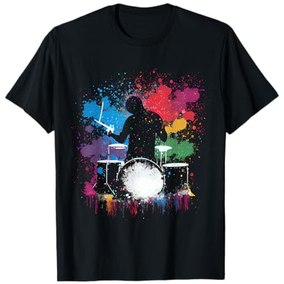 Schlagzeug Design Geschenk für Schlagzeuger T-Shirt