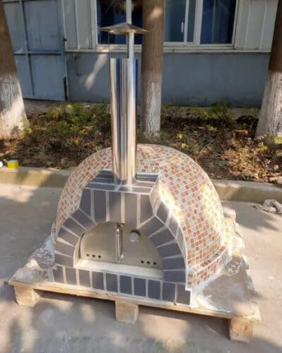 Generic Commercial Tiled Brick Wood Fired Pizza Oven W/Door (840mm)