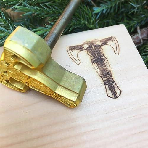 Branding Eisen Custom Logo Holz Branding Eisen für Holz Papier Leder Branding Eisen Stempel mit dem Griff von Handmade (11,4 x 11,4 cm)