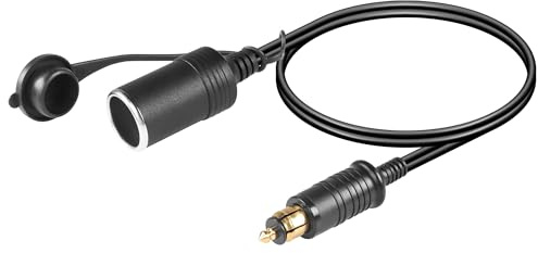 SinLoon DIN Hella a encendedor de cigarrillos cable de alimentación hembra 12 V 24 V enchufe DIN macho europeo a encendedor de cigarrillos hembra con cubierta impermeable