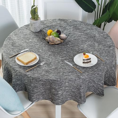 Qkoimpnrd Tischdecke Tischtuch Pflegeleichte Tischwäsche Thick Wear Resistant Tischläufer Eckig Viele Größe Farbe Wählbar Gray Circle Diameter 280cm