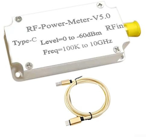 100K-10GHZ USB RF Power Meter, Radio Frequency Power Meter, DC 5V USB Communication Data Export Power Detector