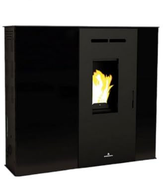 BRICOSOL ESTUFA DE PELLET EXTRAPLANA BRONPI MODELO LUPE 9 KW NEGRO