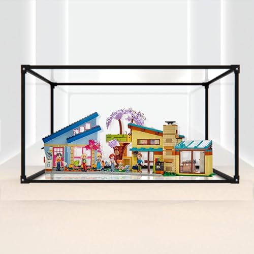 AAABOX Acryl Vitrine Groß Transparente Stapelbar Staubdicht mit Tür für Lego,50x30x30cm Vitrinenschrank Schaukasten Selbstmontage mit Rahmen aus Aluminiumlegierung für Sammlung Modellautos Figuren