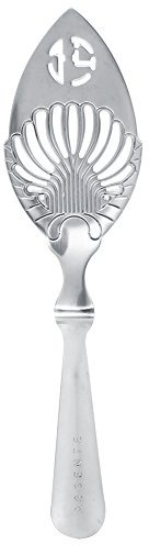304 Edelstahl Absinth Löffel, Wermut Löffel Silber, Gefilterte Trinklöffel Filter für Cocktail Absinth Glas Tasse Bar Ritual Home (Blatt-Absinth-Löffel)