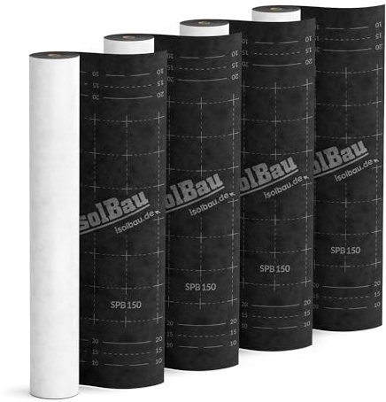 Isolbau Unterspannbahn Dach SPB 150, 300 m² Rolle (1,5 x 200 m) - Dampfdurchlässige Unterdeckbahn Dachfolie mit 150 g/m² Flächengrwicht - witterungsbeständig und wasserdicht