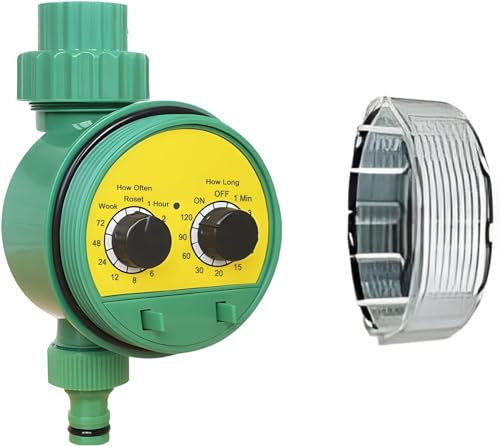 Dunnet Tools Garden Water Timer for Greenhouse Watering Systems Electronic Irrigation Easy Use Tap Timer for Outside Sprinklers and Hoses
