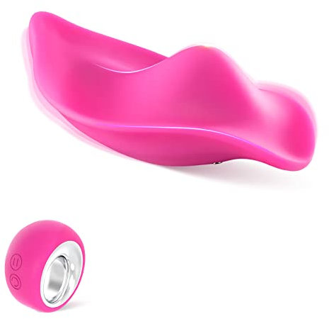 Wearable Panty Vibrator Clitoral Sex Toys for Women, Remote Control Vibrators with 12 Vibrating Modes Quiet Butterfly Vibrating Adult Toys for Couple, Pink