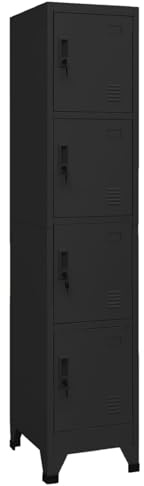 IKAYAA Büroschrank Schmal Hochschrank Einzelspind Spind Schließfachschrank Aktenschrank Metallschrank Umkleideschrank Abschließbar Schließfachschrank 38 x 45 x 180 cm
