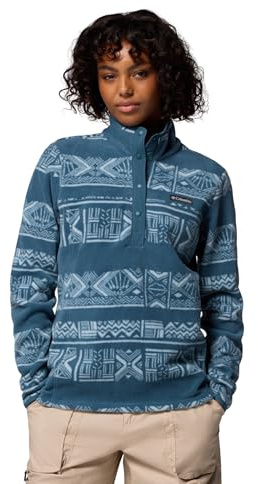 Columbia Damen Benton Springs Printed Half Snap Fleece-Überziehhilfe, Everblue Deschutes Days, XS EU