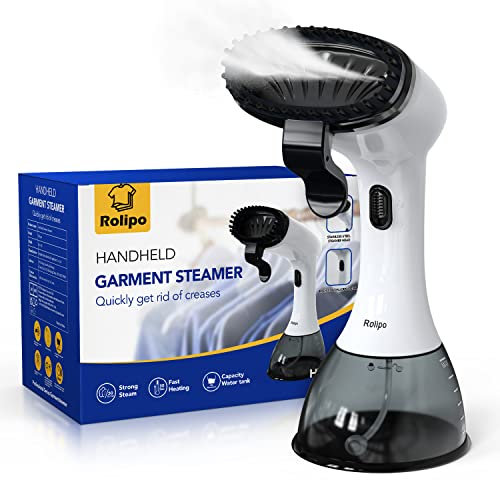 Rolipo Clothes Steamer, Handheld Garment Steamer for Clothes, 30g/min Powerful Steam, 400ml Water Tank, 2.1m Cord, Portable Steamer for Home, Travel and Office