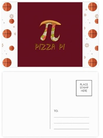 Pizza Fruit Art Deco Fashion Basketball Postkarten-Set Dankeskarte Versandseite 20 Stück