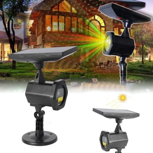 MQDLJSE Luci solari da Giardino, proiettore di Stelle Natalizie, proiettore a LED, luci da palcoscenico Natalizie Impermeabili, Lampada da Giardino per Esterni, per Festival di casa e giar