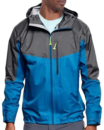 Navis Marine Veste Softshell Homme Imperméable et Respirante - Veste de Pêche à la Mouche Ultralégère, Coupe-Vent - Idéale pour Randonnée, Trekking(Marine,M)
