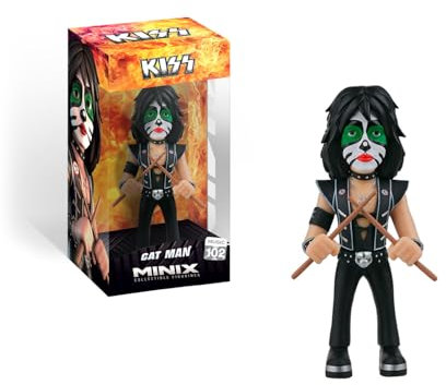MINIX KISS Catman Model – Collectible KISS 12cm Figure Rock Icon Range for Fans