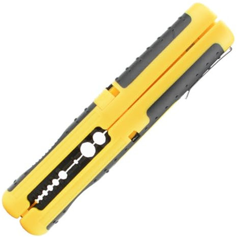 Vocdikficy 1 Pièces Dénudeur de Multifonction Portable, Câble Réseau, Câble Coaxial, Coupe-, 10-20AWG, Jaune
