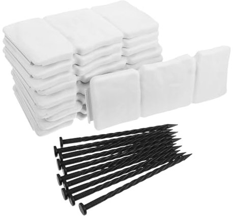 TOYANDONA 10pezzi Recinzione Per Giardino in Plastica Effetto Pietra Bordura Per Aiuole e Cortile Con Chiodi Recinzione Decorativa Per Vialetto Da Giardino Multiuso Per Paesaggistica