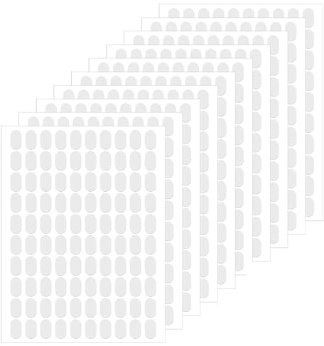 1000 pestañas adhesivas para uñas, pestañas adhesivas transparentes de doble cara para uñas, precortadas de 0.51 x 0.31 pulgadas, tiras de exhibición de uñas para soporte de arte de uñas y libro de