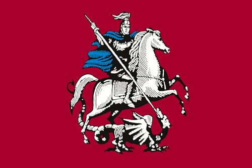 Moskau-Flagge, 152 x 90 cm, russische Flagge, 100 % Polyester, mit Ösen. FlagSuperstore