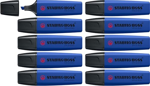 STABILO - Textmarker - BOSS ORIGINAL NatureCOLORS Wildflower | 10er Pack, ultramarinblau