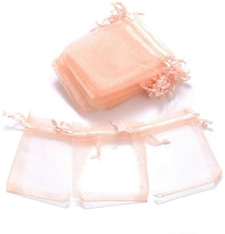 Geschenktüten, Partygeschenktüten, Organzabeutel, kleine Kordelzugbeutel, 100 Stück Schmuckverpackungsbeutel 7 x 9 cm Organzabeutel Aufbewahrung Make-up Hochzeit Kordelzugbeutel