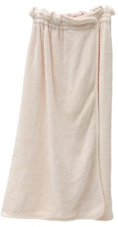 UJEDFHV Sauna Towel Gonna da bagno in velluto corallo con fiocco in pizzo e fibbia avvolgente for donne adulte, con buon assorbimento dell'acqua(Beige)