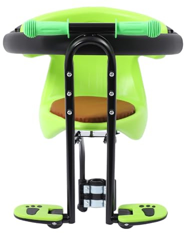TESUGN Child Bike Seat, Kids Bike Seat with Handrail and Foot Pedals, 20KG Child Kids Bike Seat Front Mounting Bicycle for Most Mountain Bikes