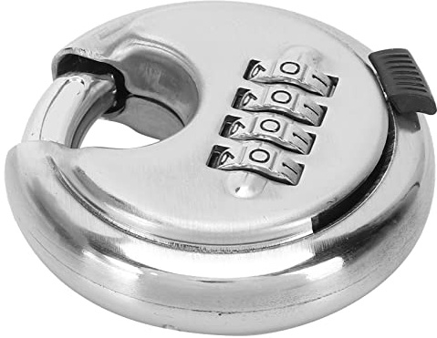 Cocoarm Cadenas à Disque à Combinaison à 4 Chiffres, Serrure Robuste en Acier Inoxydable pour la sécurité de l'unité de Stockage de Garage de Remorque