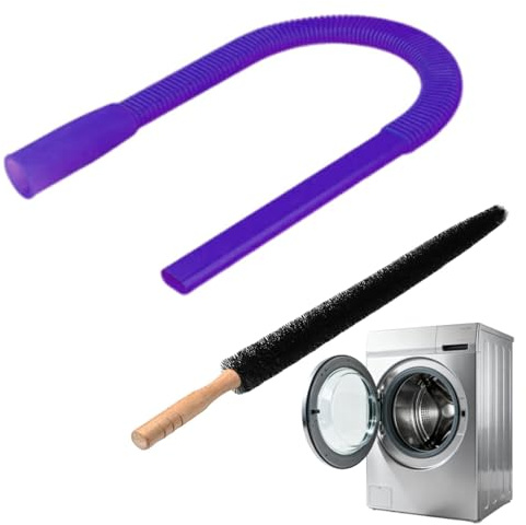 Dryer Vent Cleaning Kit, Universal Dryer Lint Brush and Vacuum Hose Attachment with Stretch Universal Connector, Quickly Lint Remover Cleaning Supplies for Most Vacuum Cleaner