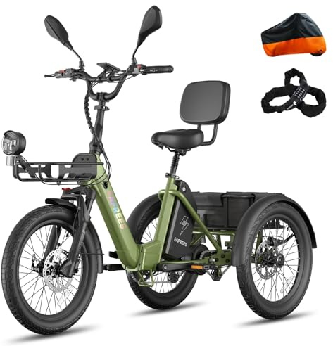 Fafrees Elektro Dreirad F20 Mate II, E-Bike Klapprad 20 Zoll 250W 25km/h, E Bike Lasten Drehmomentsensor, hydraulische Bremsen, Belastung 180KG
