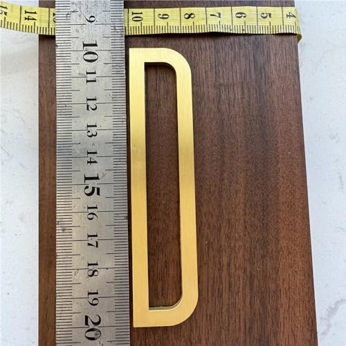 Letras inglesas autoadhesivas de latón macizo para pared, números de dirección de casa, números de buzón dorados, nombre de tienda, estudio, bricolaje, combinación, hardware, casa, hotel, puerta,