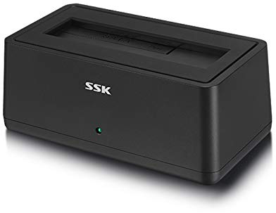SSK USB 3.0 zu SATA Externe Festplatten-Dockingstation Gehäuseadapter für 2,5- und 3,5-Zoll-Festplatte SSD SATA-Unterstützung UASP Keine Treiber erforderlich (20TB)