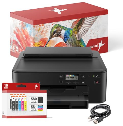 realink Bundle TS705a Drucker (OHNE Kopier- und Scanfunktion) mit 10er Set Druckerpatronen