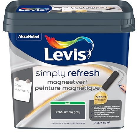 LEVIS Simply Refresh Peinture Magnétique - Simply Grey - 7761-0,5 L