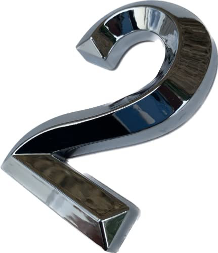 Sonnet House Door Numbers Plaques Stick On Self Adhesive 3D Door Street Number Signs Hotel Office Appartments Mailbox Outdoor 3 Inches (Silver-2)