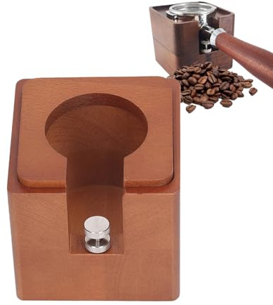 Tissting Tamperstation 51/54/58mm Holz Tamping Station Espresso Distributor Kaffeefilter Tamper Abklopfbehälter Abklopfer Kaffee Andrückstation für 51mm 54mm 58mm Siebträger