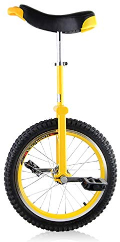 LoJax Freestyle Unicycle Kinder-Einrad für 9–15 Jahre alte Kinder/Jungen/Mädchen, Erwachsenen-Einrad für Männer/Frauen/große Kinder, bestes Geburtstagsgeschenk, 16/18/20/24 Rad, Gelb (Gelb 24)