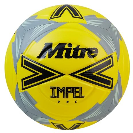 Mitre Impel One 2024 Fußball (4) (Gelb/Schwarz/Grau)