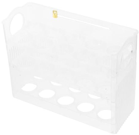 IWOWHERO Soporte Apilable Para Huevos De Refrigerador Organizador De Diseño Práctico y Transparente Almacenamiento Para Puerta De Nevera