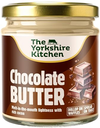 Chocolate Spread Butter (180ml) - Rich Cocoa Flavoured Sweet Butter Spread | Nut-Free Chocolate Spread for Toast, Pancakes, Waffles & Baking - The Yorkshire Kitchen