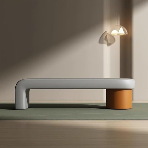 Bettbank aus PU-Leder, modern, gepolstert, für Schlafzimmer, Fenster, Ottomane, Sitzbank mit Massivholzrahmen, Schuhbank für Eingangsbereich, Wohnzimmer (100 x 40 x 45 cm)